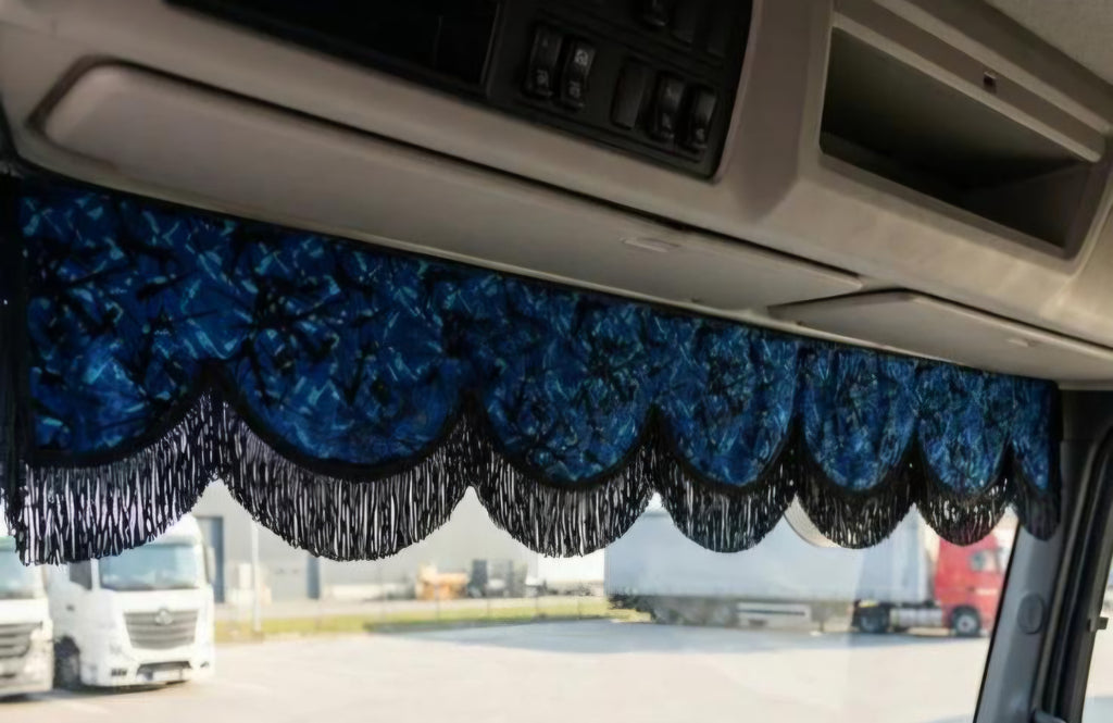 FRONT WINDOW CURTAIN BLUE DANISH PLUSH