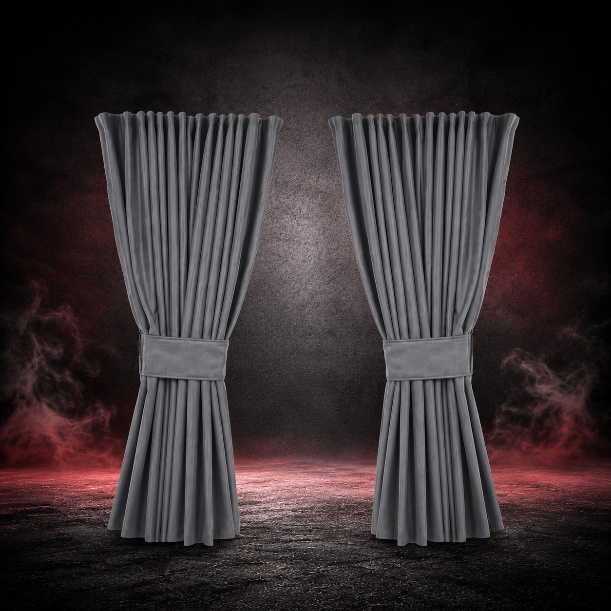 GRAY CURTAIN SET