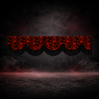 RED DANISH PLUSH TRUCK CURTAINS SET