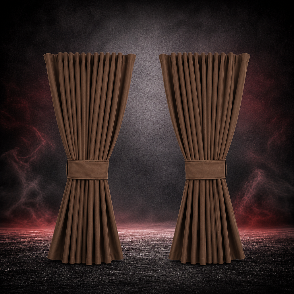 BROWN CURTAIN SET